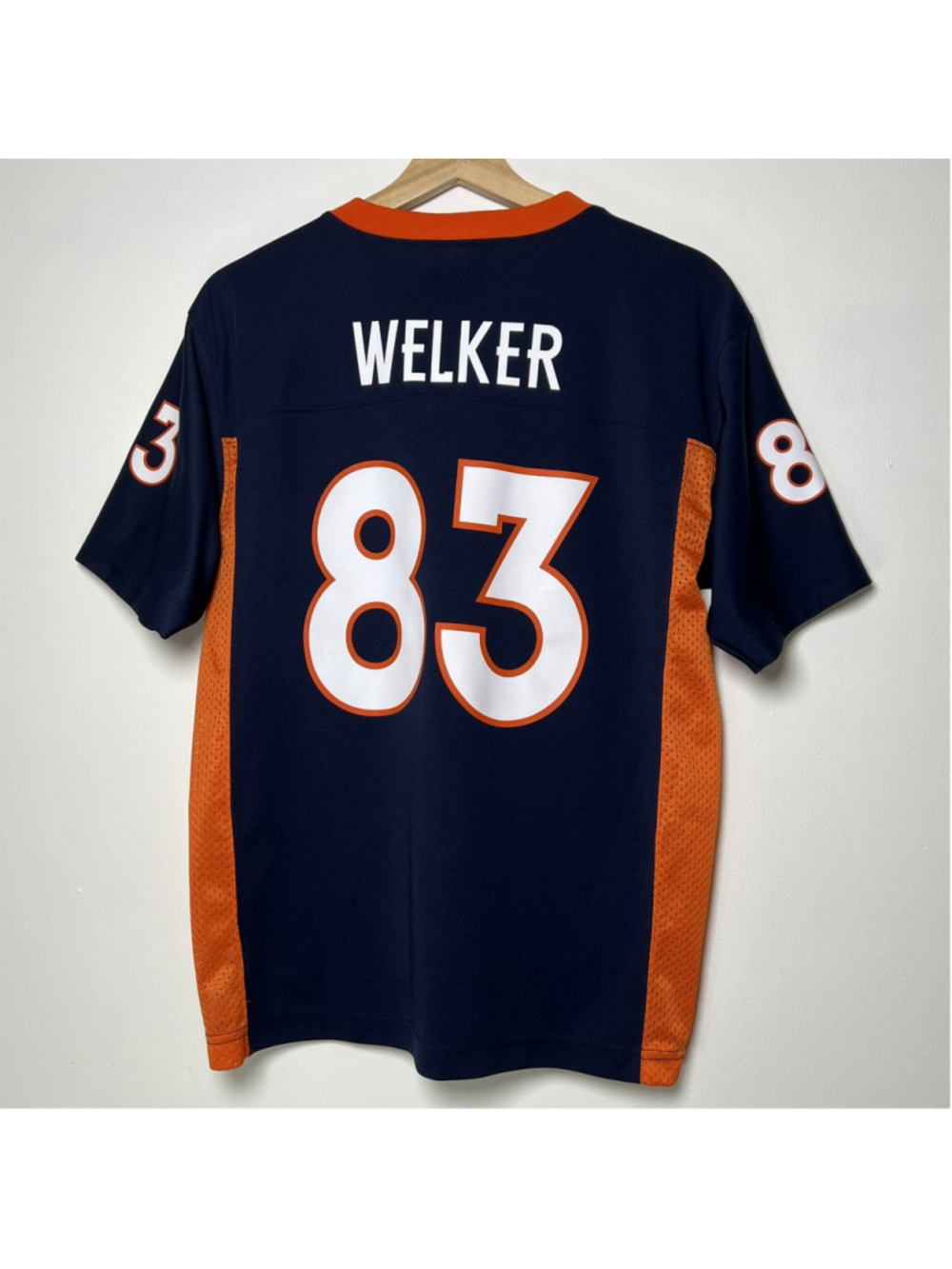 NFL Team Apparel Denver Broncos Jersey Wes Welker #83 Youth Large 14 - 16 Blue